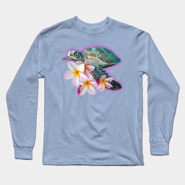 Sea turtle love Long Sleeve T-Shirt by Coreoceanart